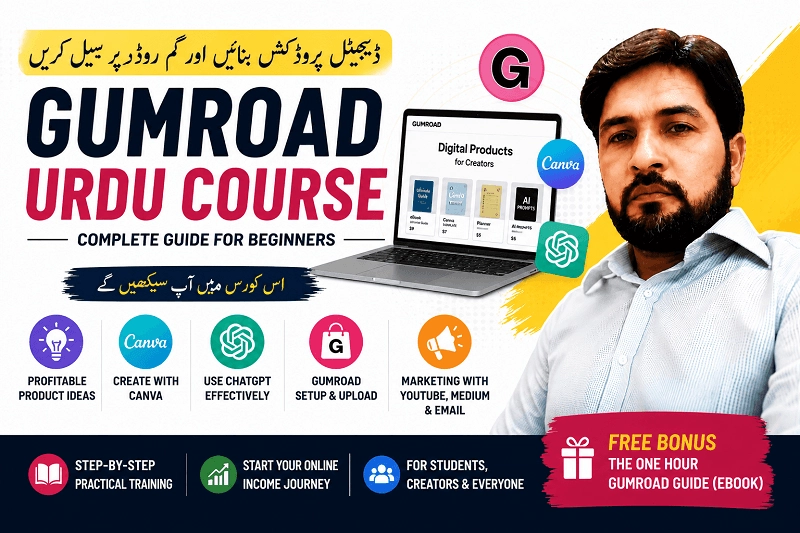 complete gumroad digital product urdu couse